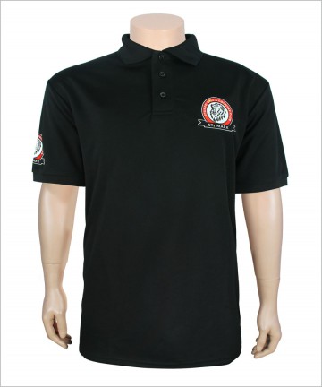 Men's Black Polo Shirt with Custom Embroidery Logo