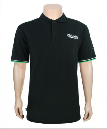 Advertising Black Polo Shirt with Custom Embroidery Logo 