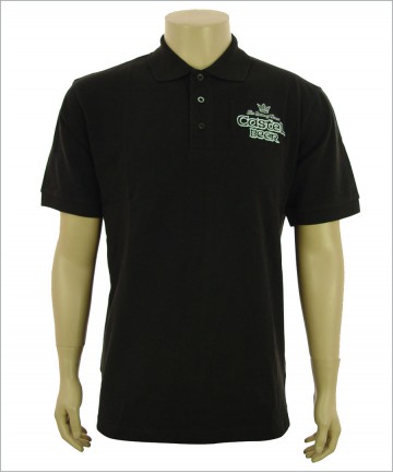 Advertising Black Polo Shirt with Customized Logo for Men