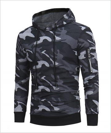 Camouflage style Brushed Hoodies 