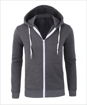 Solid Dark Grey Unisex Hoodies/custom hoodies/Casual Sweater