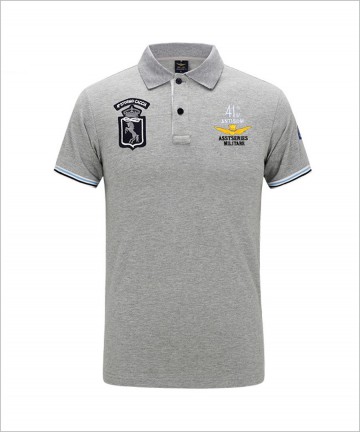 Grey Polo shirt with Customized Embroidery Logo