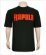 Round Neck Men's Black T-shirt with Customized Logo printing