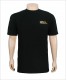 Round Neck Men's Black T-shirt with Customized Logo printing