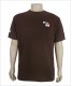 Brown Round Neck Men's T-shirt with Custom Printing