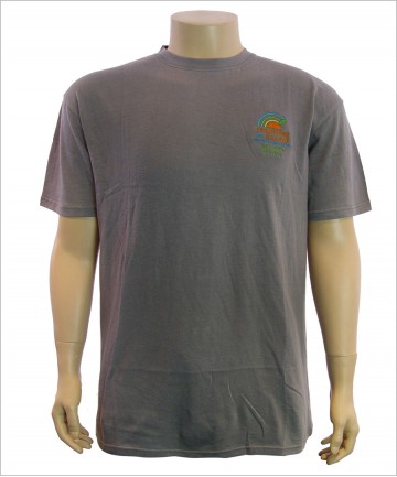 Men's Round Neck T-shirt with Customized Embroidery 