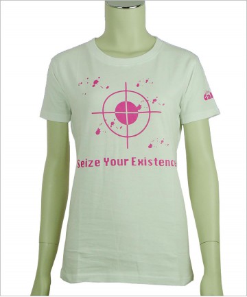 Fashion Women's Round-neck T-shirt with Custom Printing 95% Cotton 5% Spandex Fabric