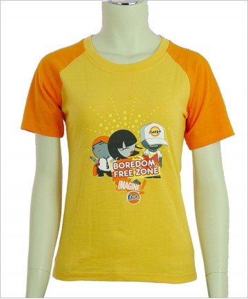 Women's OEM T-shirt with Colorful Pattern Printing 