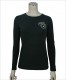 Women's Long sleeves Black T-shirt with customized printing