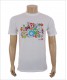 Plain White T-shirt with Full Color Pattern Printing