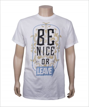 White T-shirt with Large Size Printing