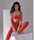 Sexy Red Yoga Suits Women Sports Suits Training Garments