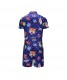 Funny Printing Short Mens Jumpsuits Pyjamas Fashion Pajamas Men's Sleepwear Short Sleeves Jumpsuit for Male  Adult Onesie Romper