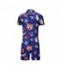 Funny Printing Short Mens Jumpsuits Pyjamas Fashion Pajamas Men's Sleepwear Short Sleeves Jumpsuit for Male  Adult Onesie Romper